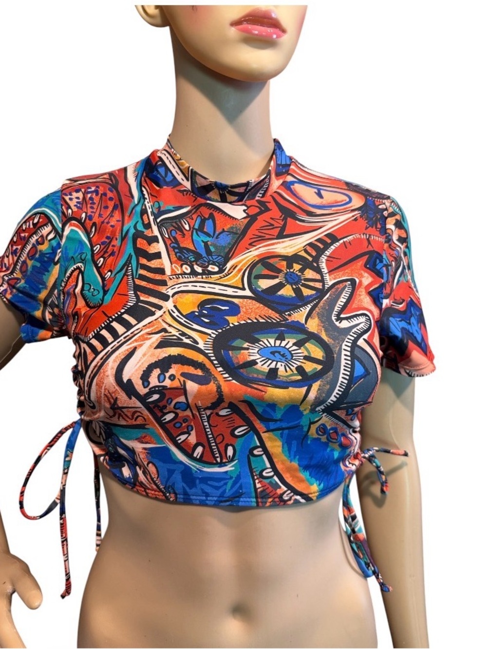 🩷💰BOGO FREE Short Sleeved Swim Top with Ruched Sides.